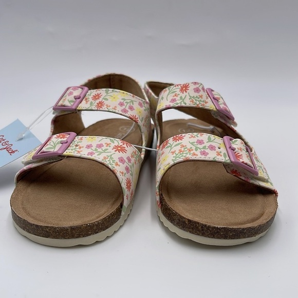 NWT Cat & Jack Toddler Reagan Floral Print Footbed Sandals Various Sizes Avail - Picture 3 of 7